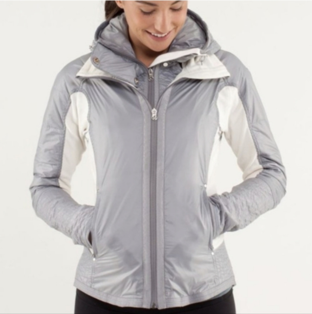 Lululemon Jacket Run Bundle Up Zip Up Goose Down Coat Quilted Fleece